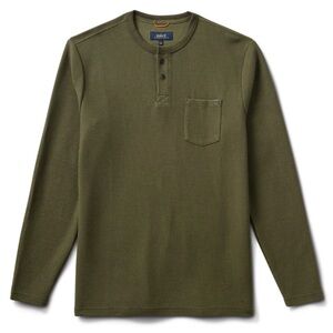 Roark Men’s Companion Thermal Henley Military Green Thick Size 2XL NEW w Tag